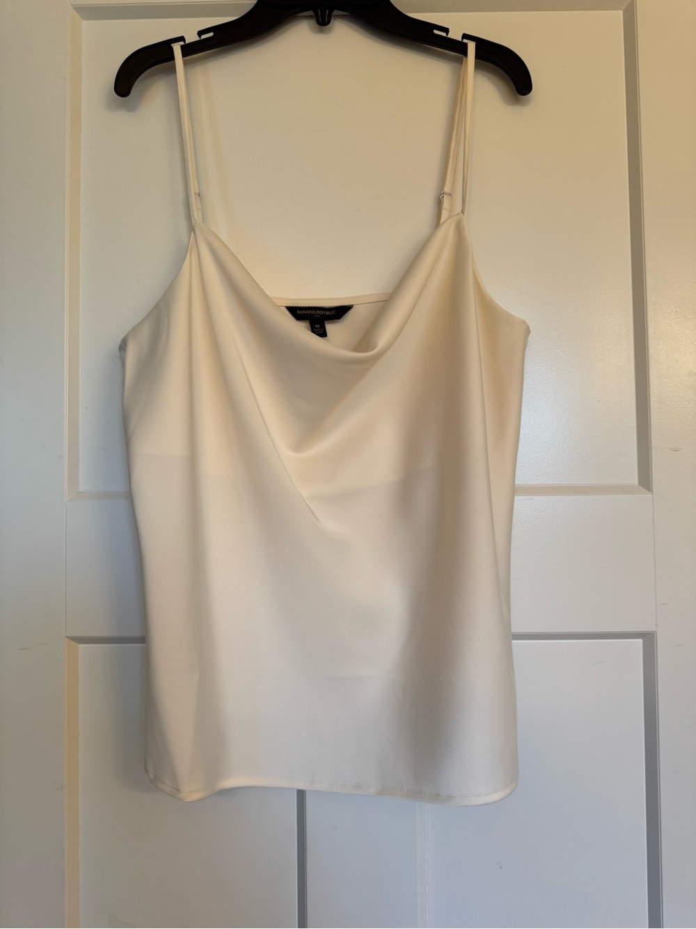 Banana Republic Ivory Cowl Neck Satin Camisole